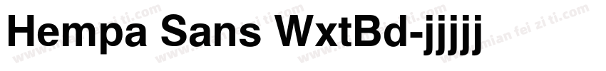 Hempa Sans WxtBd字体转换